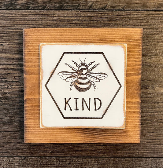 Bee Kind Shelf Sitter Sign