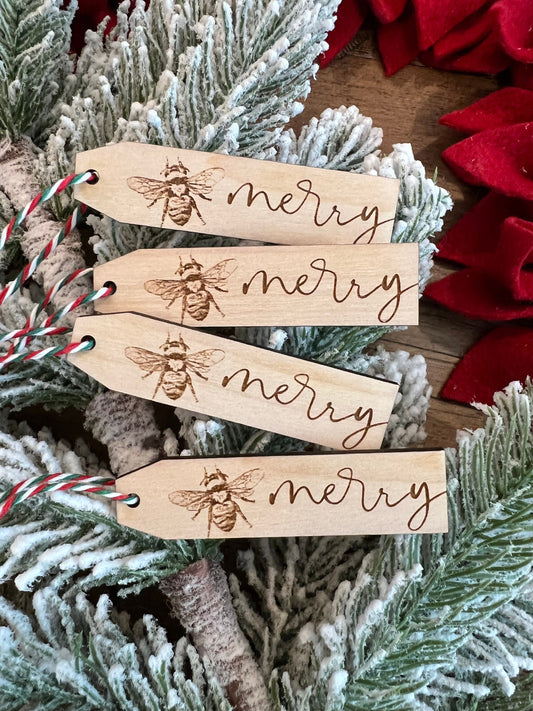 Bee Merry Tags